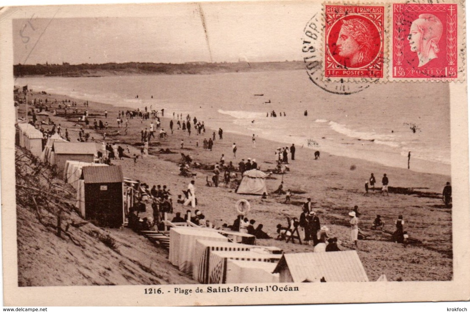 Saint-Brevin L'Océan - Plage 1946 - Jehly-Poupin 1216 - Saint-Brevin-l'Océan