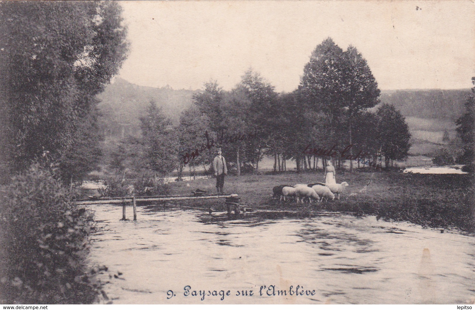 AMBLEVE (paysage Sur L')  (REMISE - 50% Déjà Faite )  Desaix   Nr 9  écrite En 1921    Voir Scans - Amblève - Amel