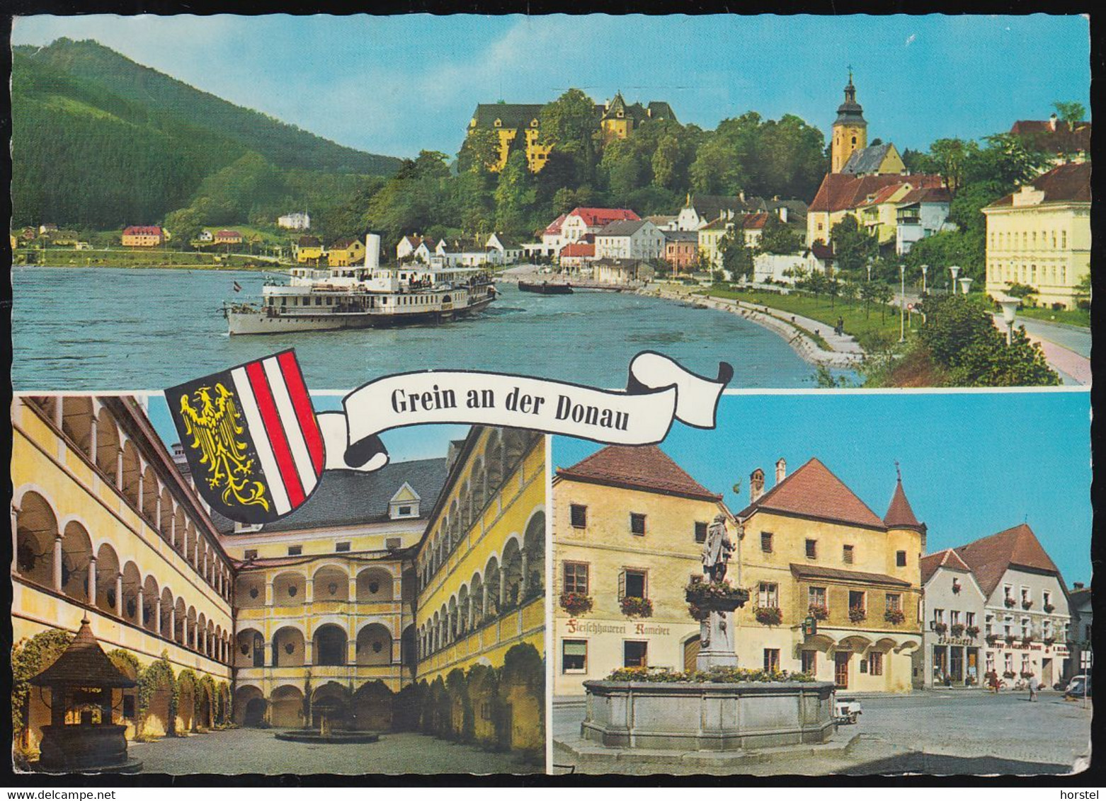 Austria - 4360 Grein An Der Donau - Hauptplatz - Dampfer - Schloßhof - 2x Nice Stamps - Grein