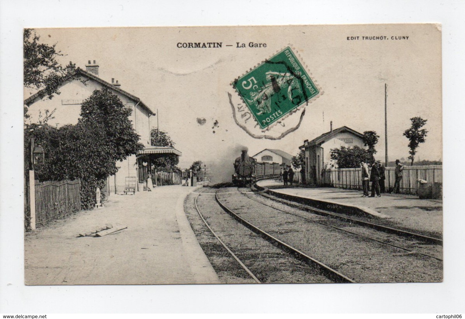 - CPA CORMATIN (71) - La Gare 1910 (avec Locomotive à Vapeur) - Edition TRUCHOT - - Autres & Non Classés