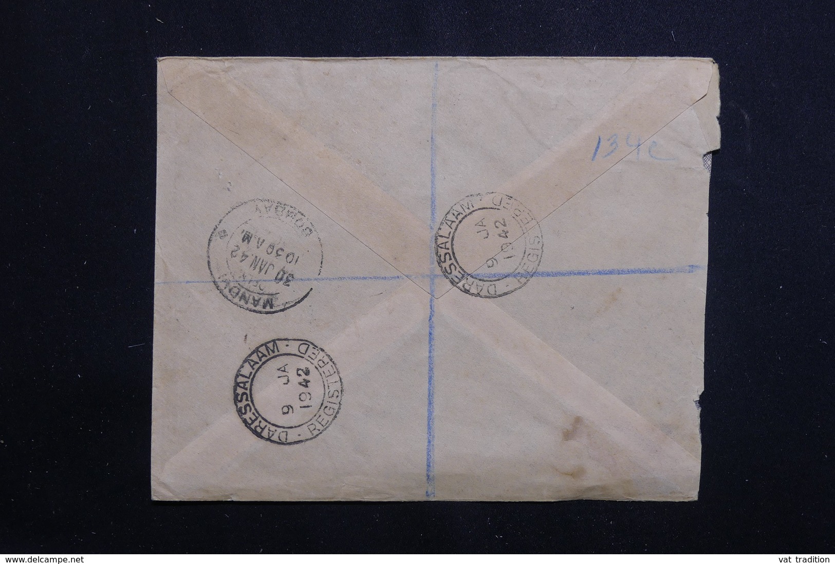 KENYA / OUGANDA / TANGANYIKA - Enveloppe En Recommandé De Dar El Salaam Pour Bombay En 1942 Avec Contrôle  - L 60830 - Kenya, Uganda & Tanganyika