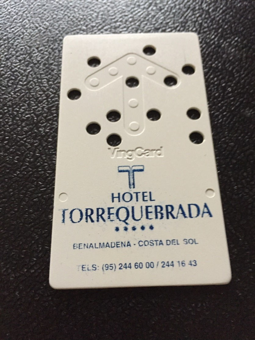 Hotelkarte Room Key Keycard Clef De Hotel Tarjeta Hotel   TORREQUEBRADA COSTA DEL SOL - Ohne Zuordnung