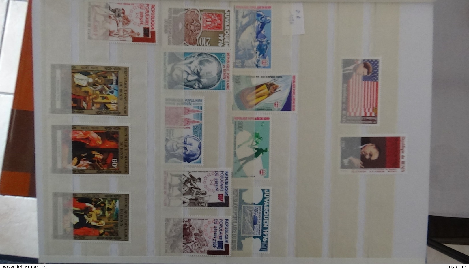 C91 Très belle collection timbres et blocs ** d'Algérie, Bénion et Burkina Fasso dont bonnes petites valeurs !!!