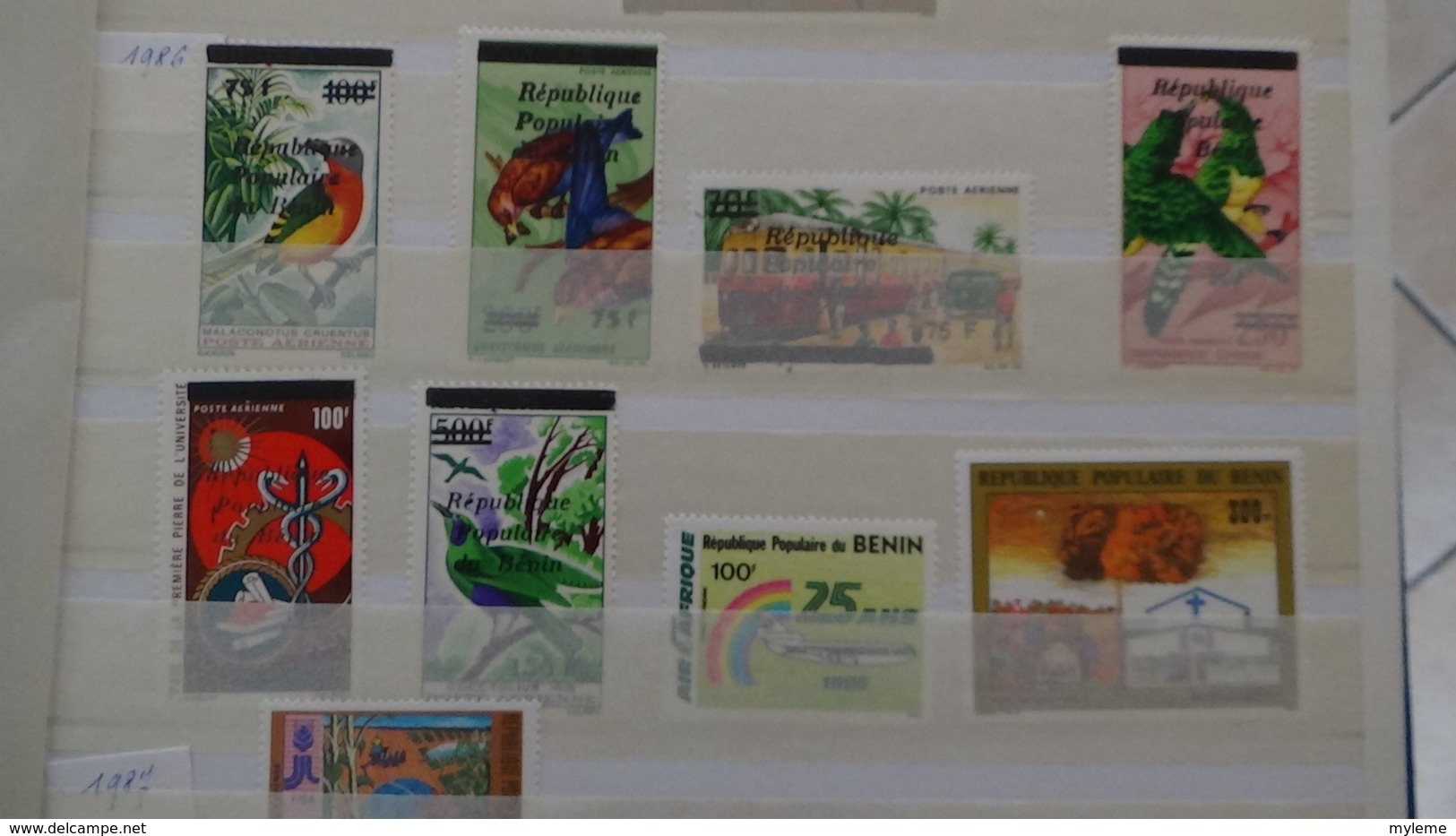 C91 Très belle collection timbres et blocs ** d'Algérie, Bénion et Burkina Fasso dont bonnes petites valeurs !!!