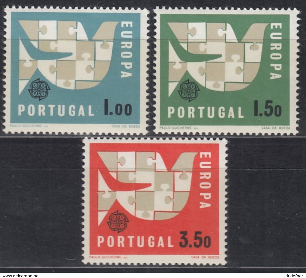 PORTUGAL 948-950, Postfrisch **, Europa CEPT 1963, Stilisierte Taube Aus Puzzleteilen - 1963