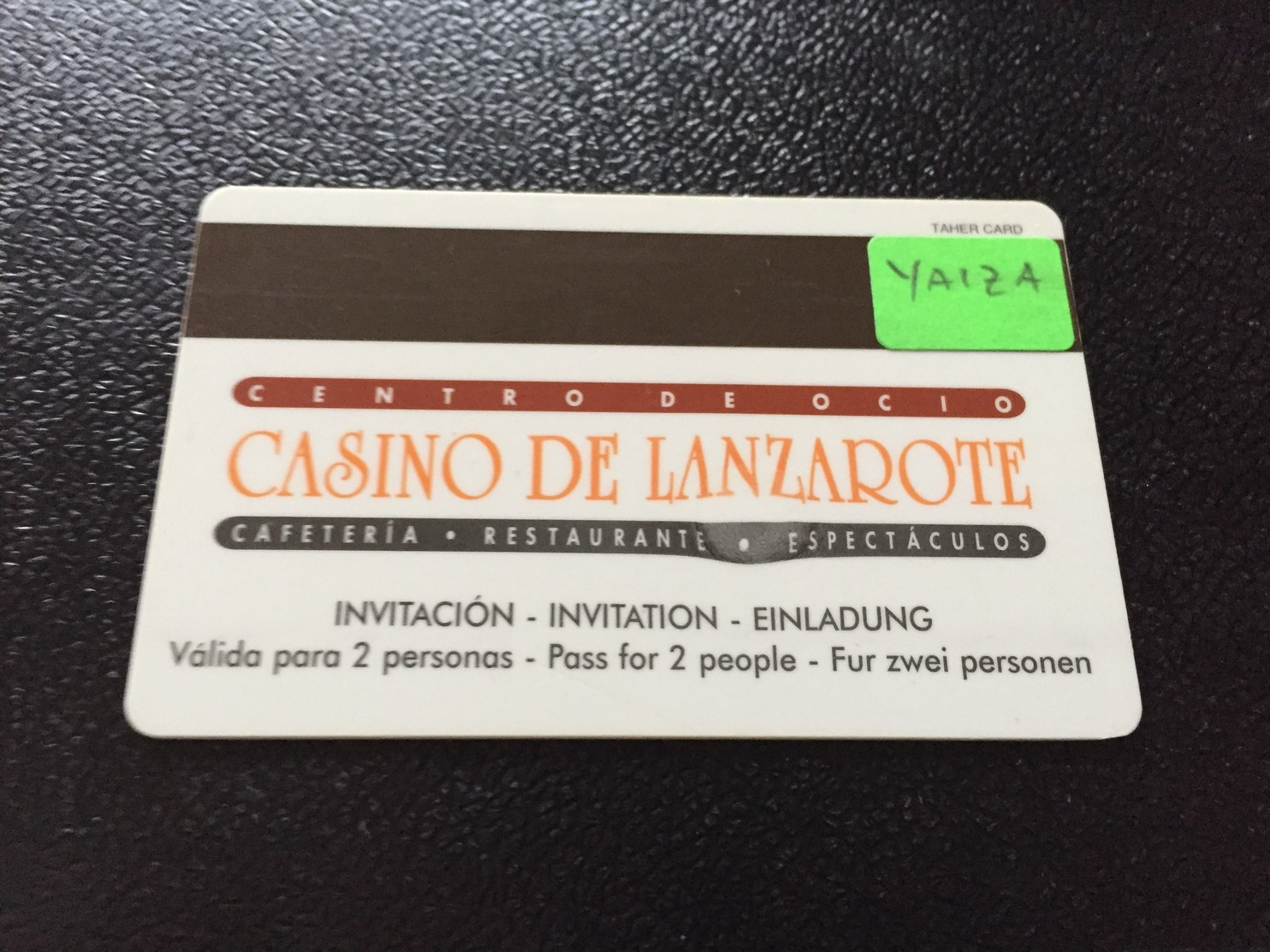 Hotelkarte Room Key Keycard Clef De Hotel Tarjeta Hotel  H 10 RUBICON PALACE  CASINO DE LANZAROTE - Ohne Zuordnung