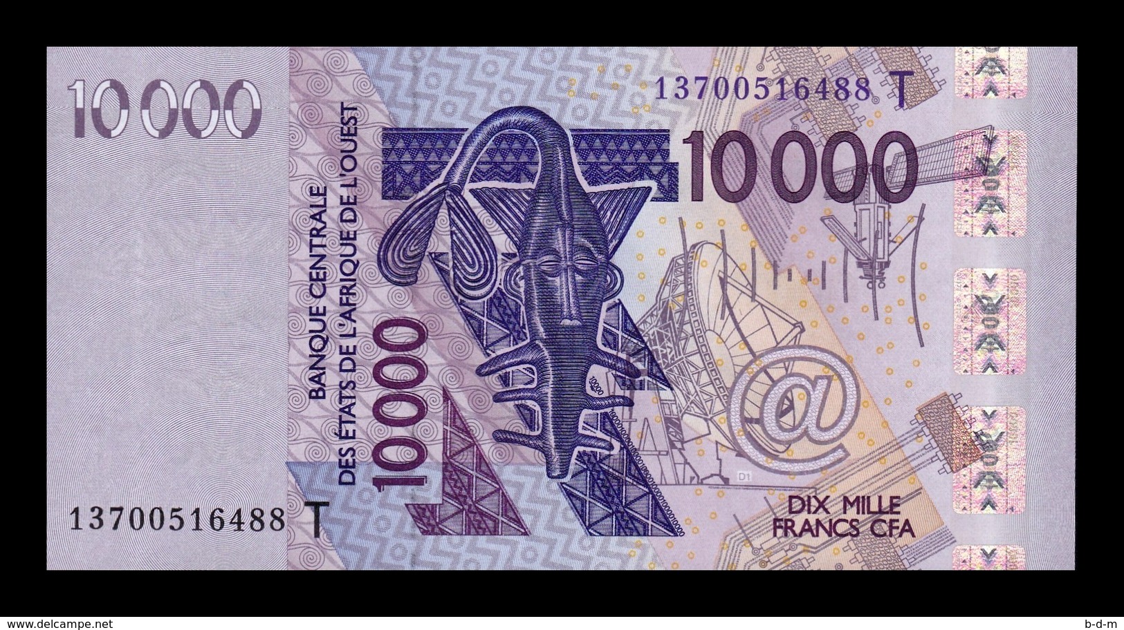 West African St. Togo 10000 Francs CFA 2013 Pick 818Tm SC UNC - Togo