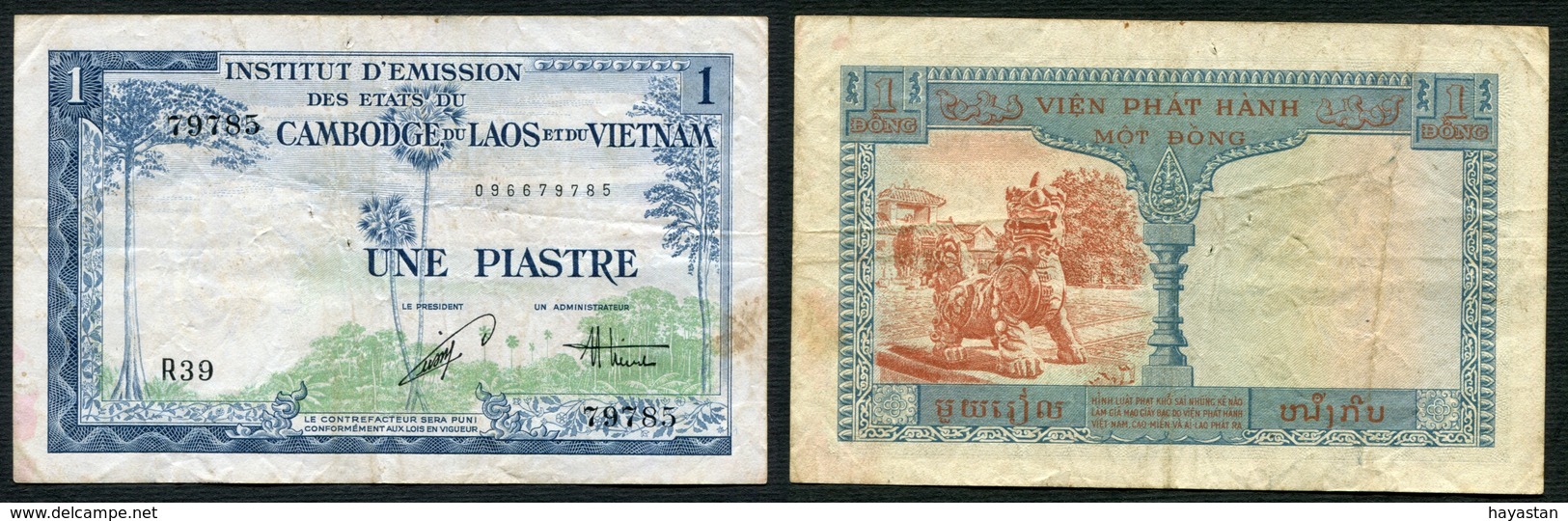 INDOCHINE - 1 PIASTRE 1954 VIETNAM - Indochina