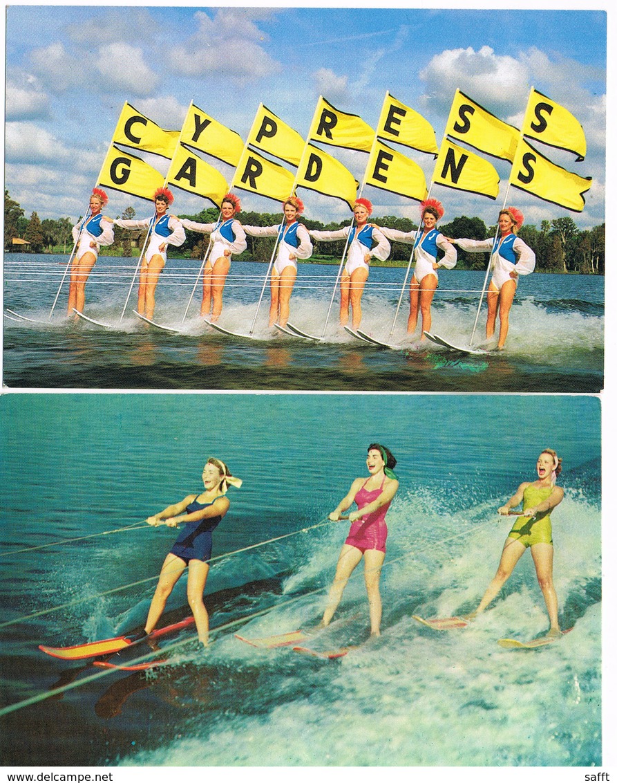 Lot 2 AK Wasserski - Water Skiing, A Thrilling Sport - Florida's Cypress Gardens Ski Um 1960 - Wasserski