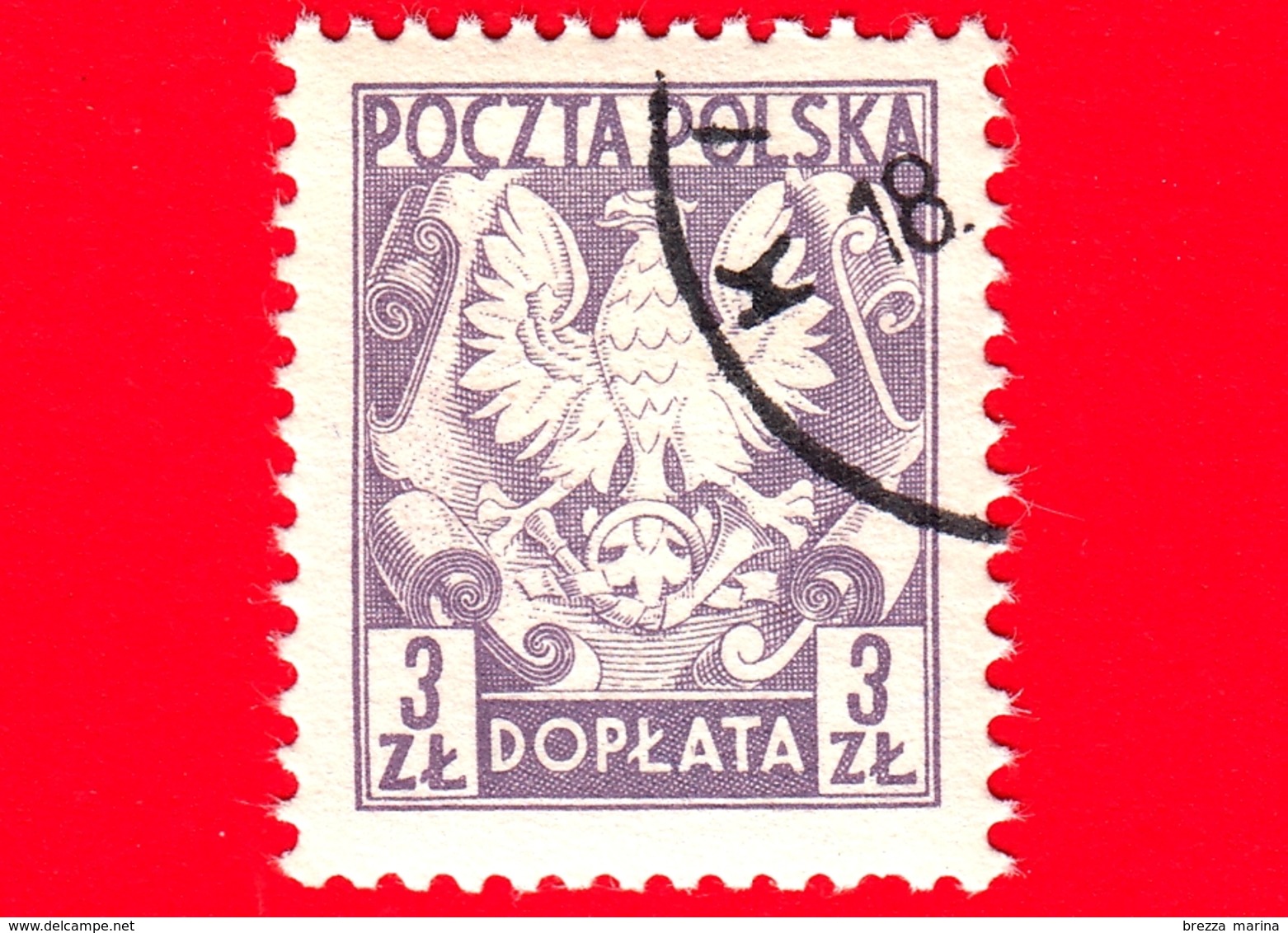 POLONIA - POLSKA - Usato - 1980 - Segnatasse - Taxe - Aquila - Coat Of Arms Of Poland - 3 - Taxe