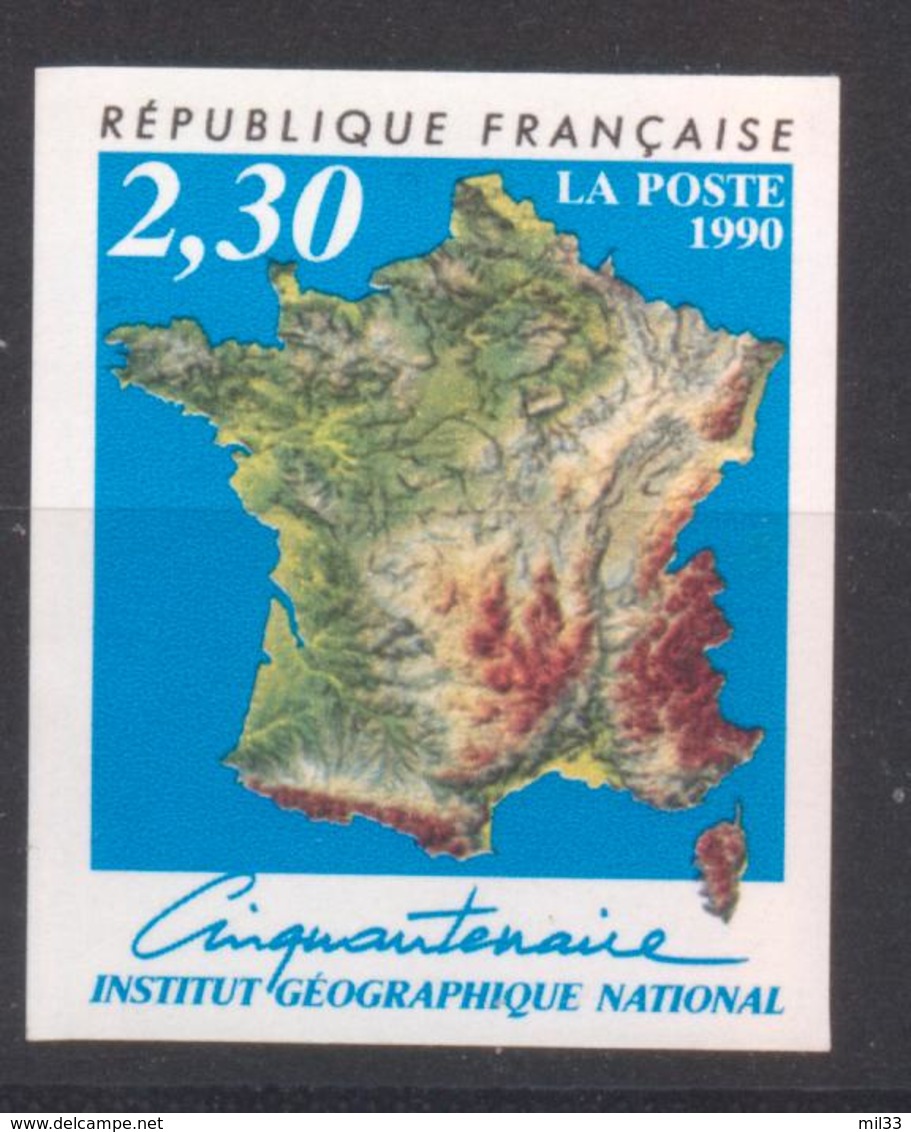 Institut Géographique National YT 2662 De 1990 Sans Trace De Charnière - Non Classés