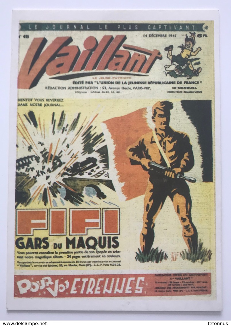 CARTE POSTALE VAILLANT JOURNAL DE TINTIN (82) - Postcards