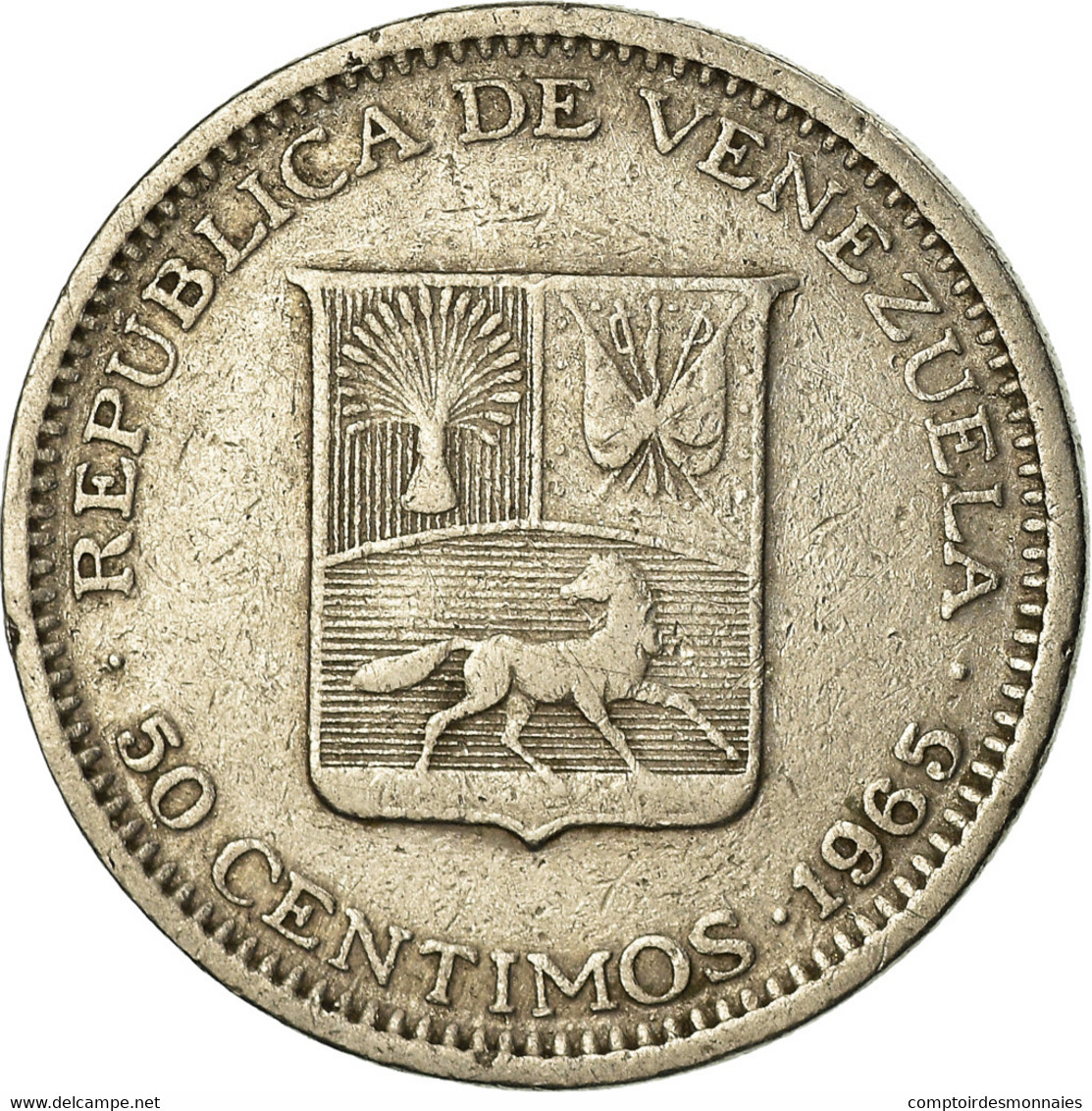 Monnaie, Venezuela, 50 Centimos, 1965, TB+, Nickel, KM:41 - Venezuela