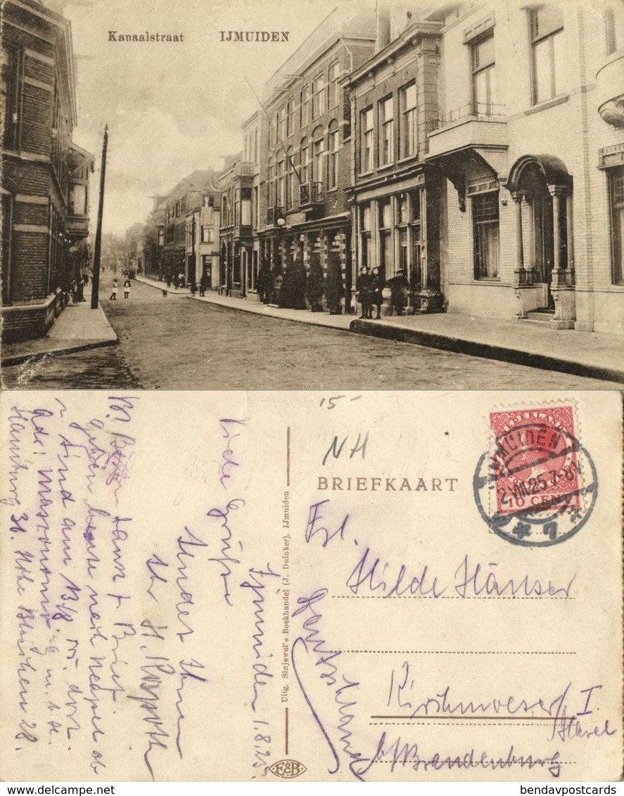 Nederland, IJMUIDEN, Kanaalstraat (1925) Ansichtkaart - IJmuiden