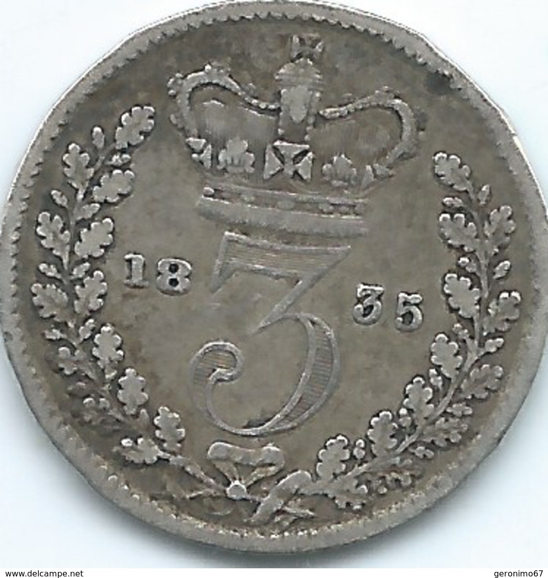 United Kingdom / Great Britain - 1835 - 3 Pence - William IV - KM710 - Colonial Issue In West Indies - F. 3 Pence