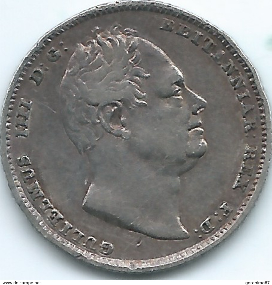 United Kingdom / Great Britain - 1834 - 6 Pence - William IV - KM712 - H. 6 Pence