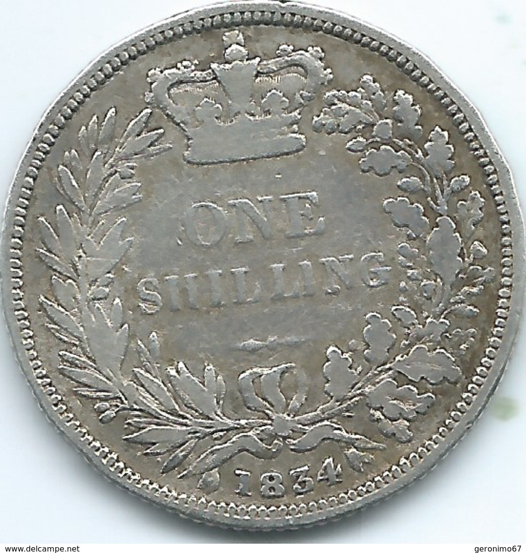 United Kingdom / Great Britain - 1834 - 1 Shilling - William IV - KM713 - I. 1 Shilling