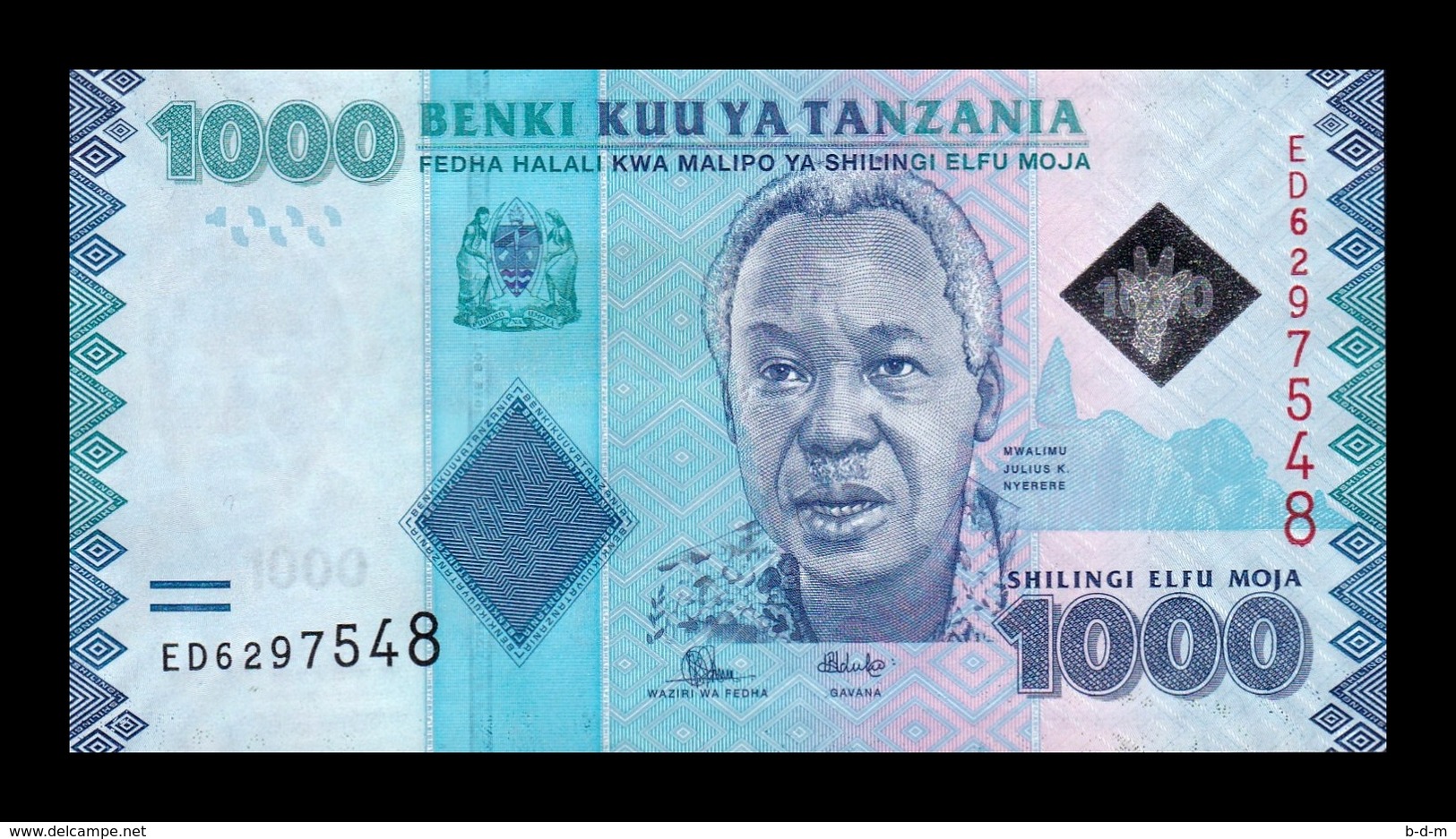 Tanzania 1000 Shillings 2015 Pick 41b SC UNC - Tanzania