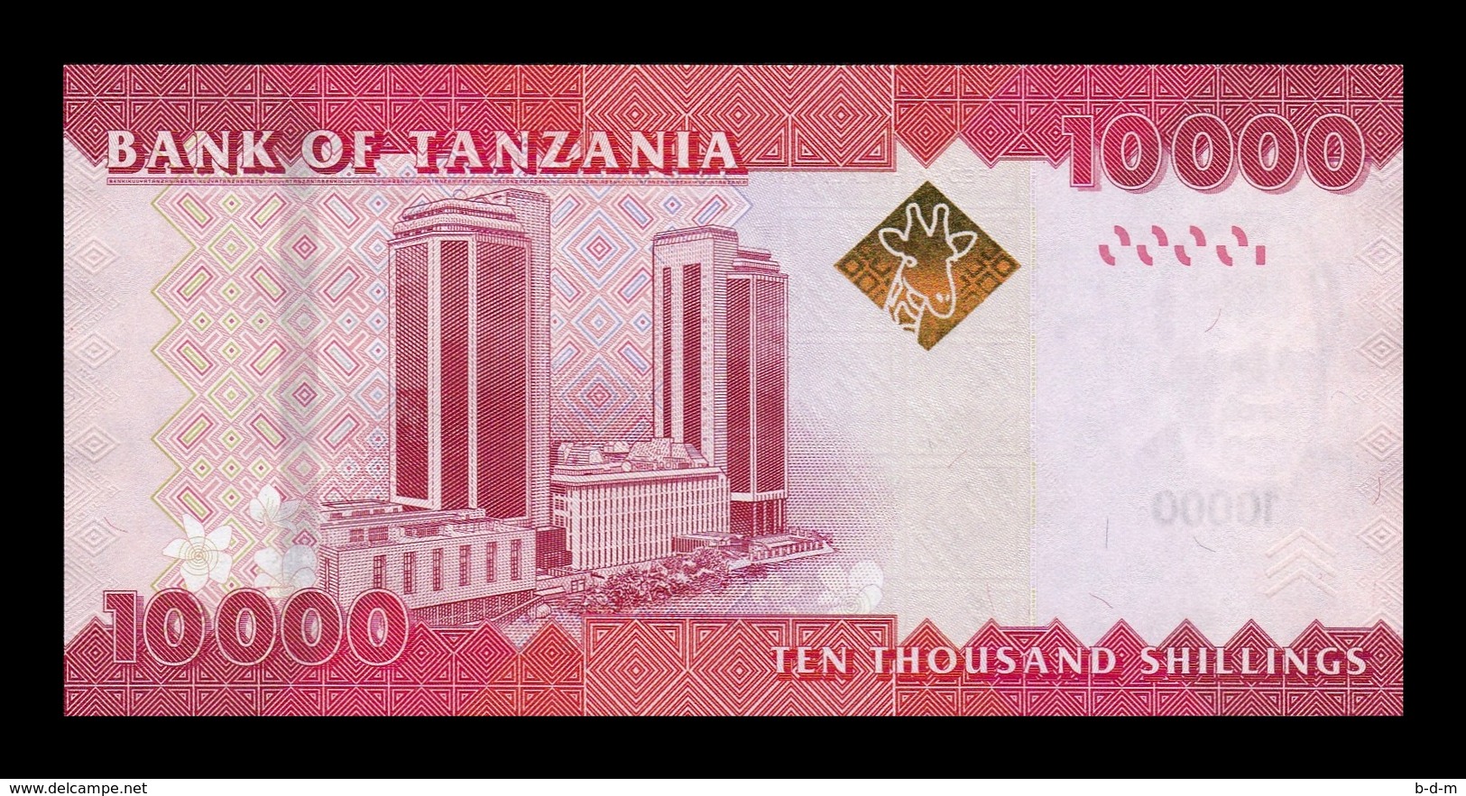 Tanzania 10000 Shillings Elephant's Head 2015 Pick 44b New Sign SC UNC - Tanzania