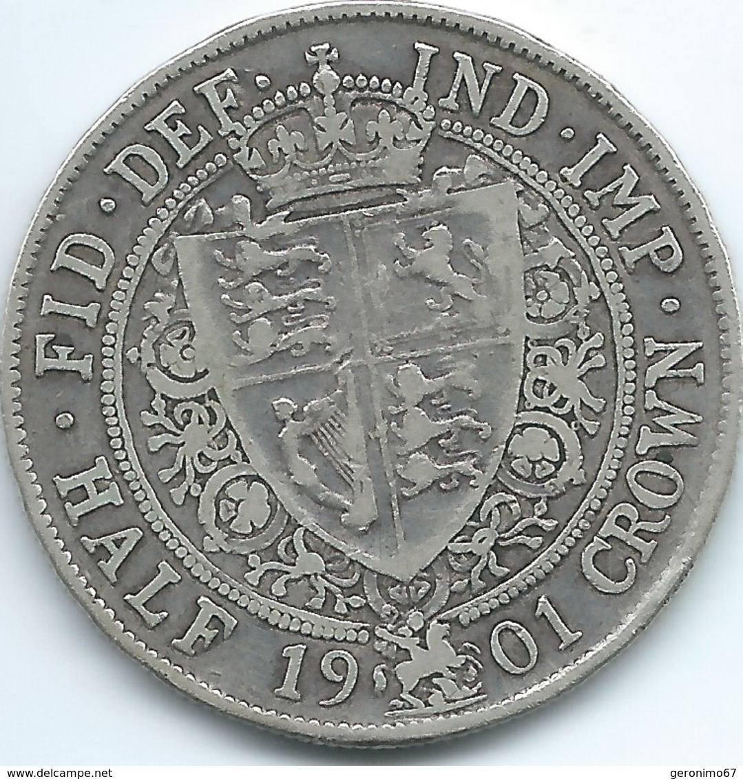 United Kingdom / Great Britain - 1901 - ½ Crown - Victoria - KM782 - K. 1/2 Crown