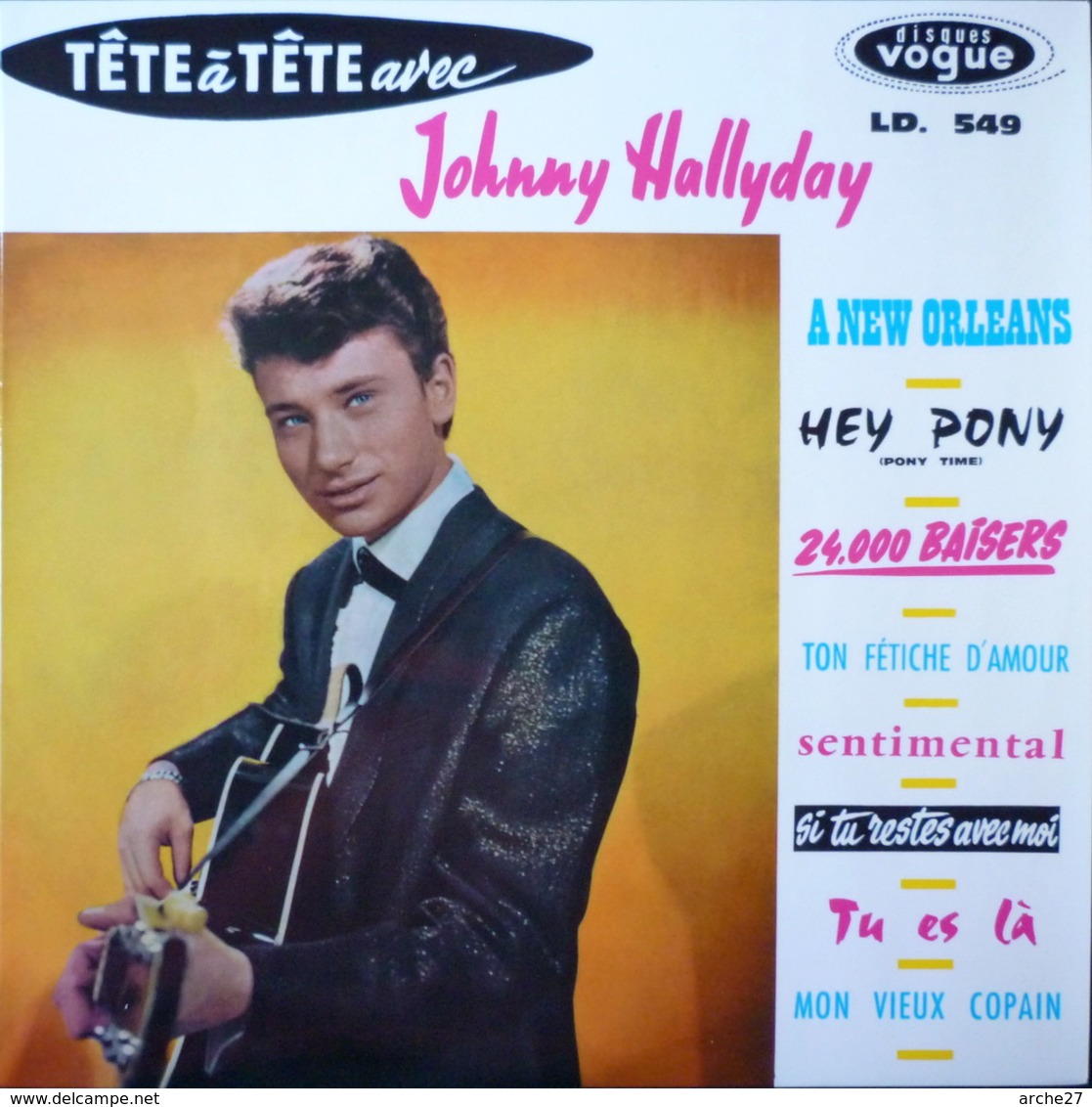 JOHNNY HALLYDAY - 25 Cm - 33T - Disque Vinyle - Tête à Tête Avec Johnny - 522311 - Rock