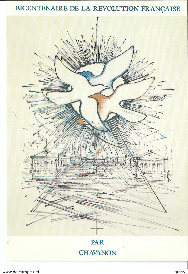 BICENTENAIRE DE LA REVOLUTION FRANCAISE 1789-1989: Jeu De 5 Cartes Souvenir Obl. 'Exposition ''Philexfrance '89''  TTB - Franz. Revolution