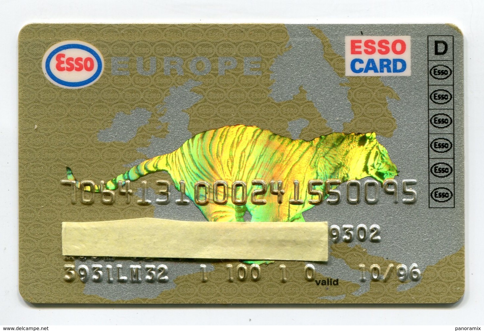 Telecarte °_ Carburant-Esso Card-Europe-Tigre-MP-10.96- R/V 095 - Coches