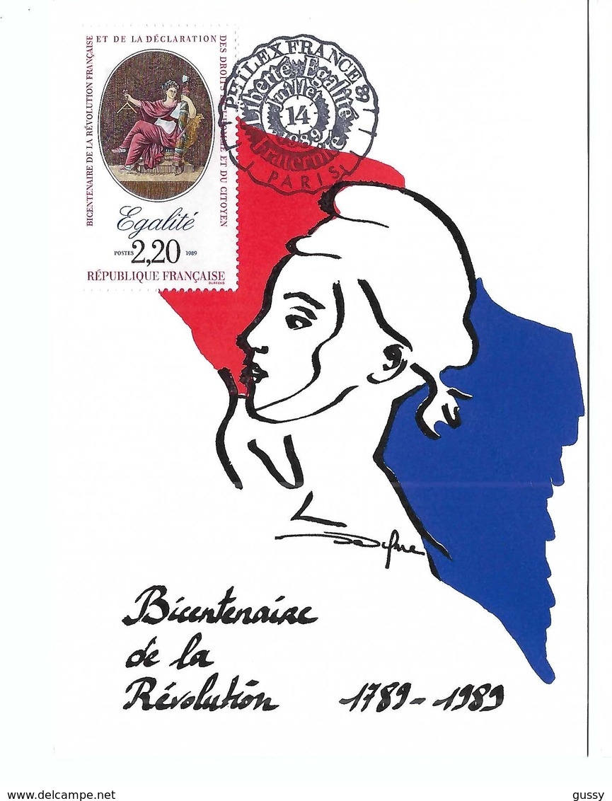 BICENTENAIRE DE LA REVOLUTION FRANCAISE 1789-1989: Jeu De 7 CP Obl. 'Exposition ''Philexfrance '89''  TTB - Franz. Revolution