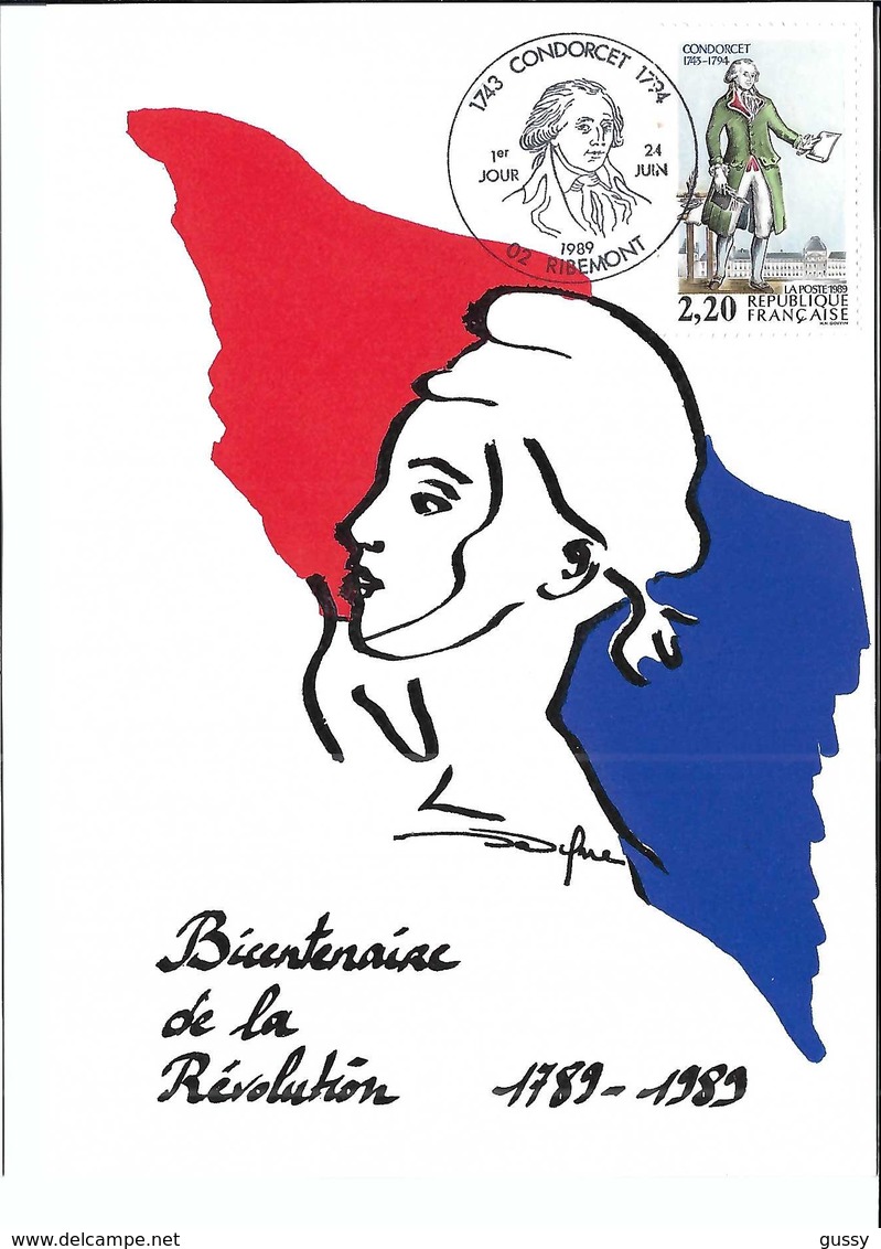 BICENTENAIRE DE LA REVOLUTION FRANCAISE 1789-1989: Jeu De 7 CP Obl. 'Exposition ''Philexfrance '89''  TTB - Franz. Revolution