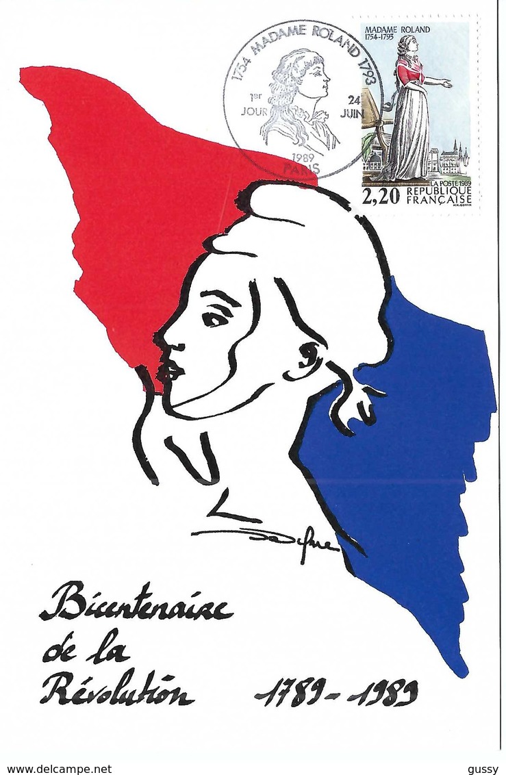 BICENTENAIRE DE LA REVOLUTION FRANCAISE 1789-1989: Jeu de 7 CP obl. 'Exposition ''Philexfrance '89''  TTB