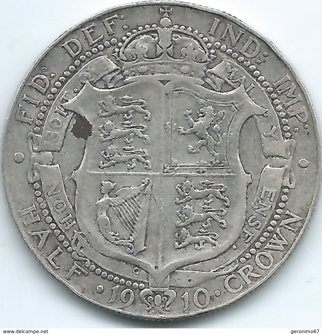 United Kingdom / Great Britain - 1910 - ½ Crown - Edward VII - KM802 - K. 1/2 Crown