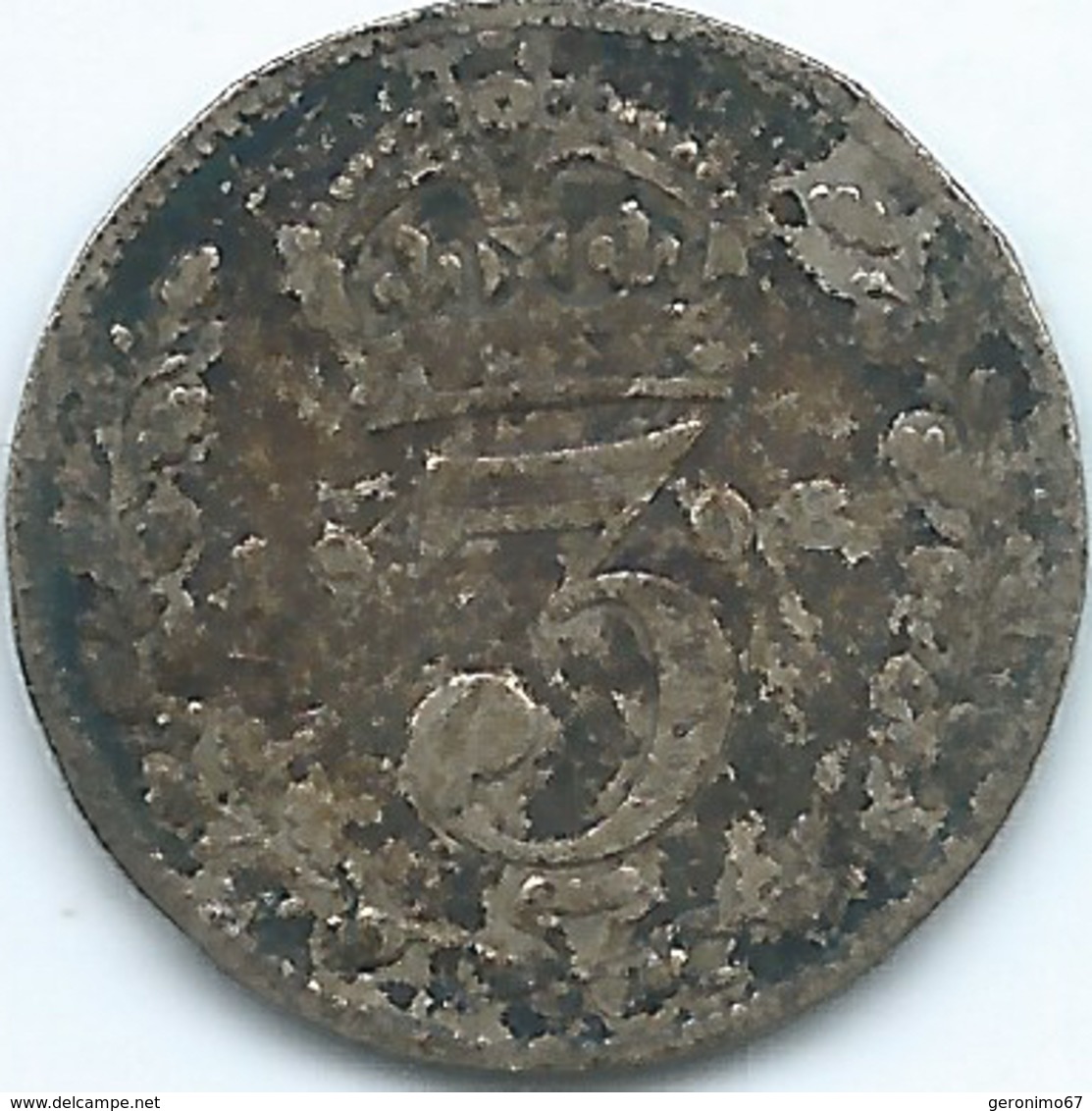United Kingdom / Great Britain - 1908 - 3 Pence - Edward VII - KM797 - F. 3 Pence