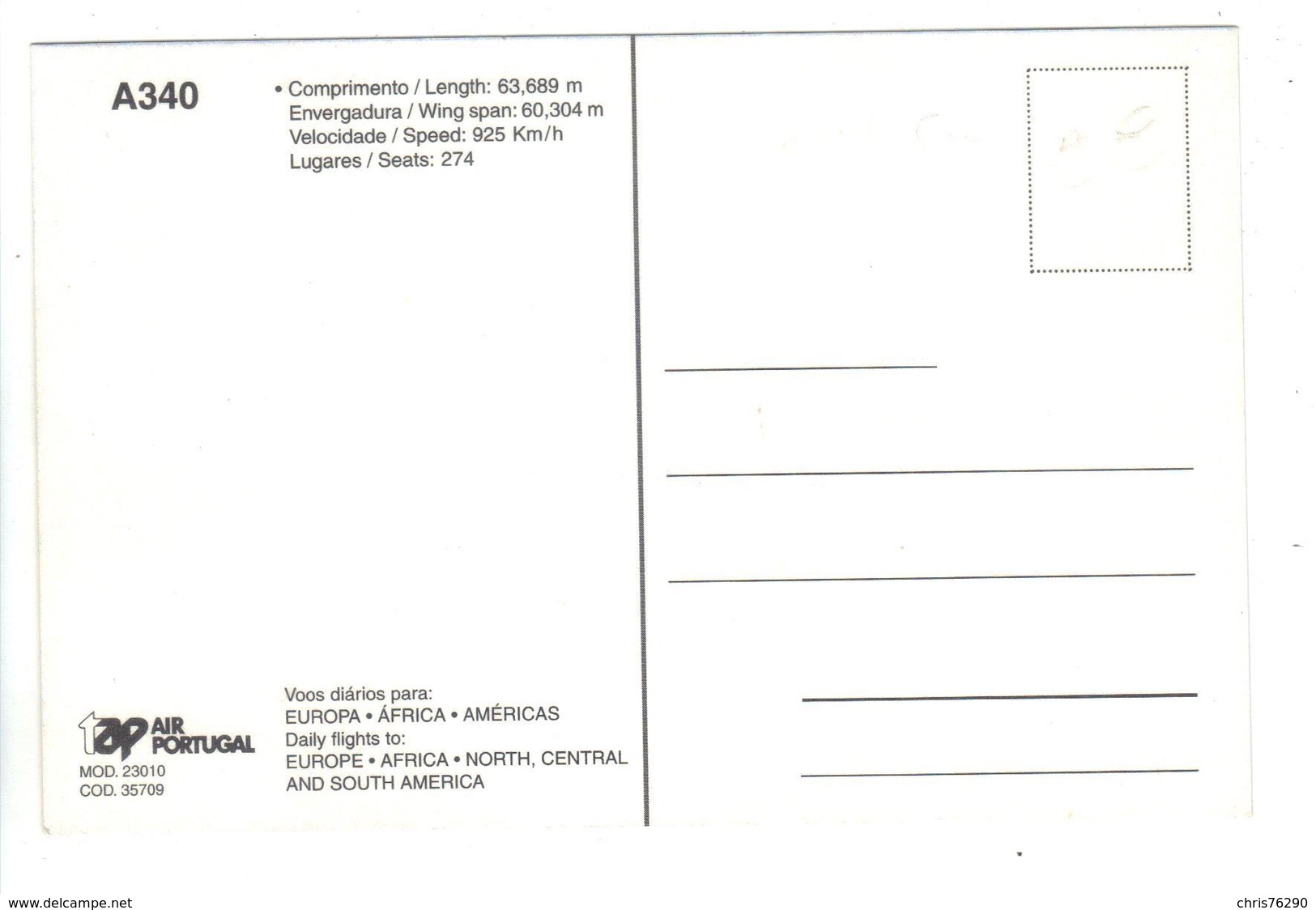 CPSM Lot 2 Cartes TAP TRANSPORTES AEREOS PORTUGUESES BOEING 727 AIR PORTUGAL AIRBUS A 340 - Aerodromes