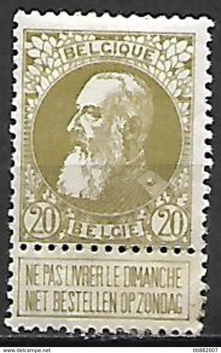 BELGIQUE    -    1905.     Y&T N° 75 * . - 1905 Thick Beard