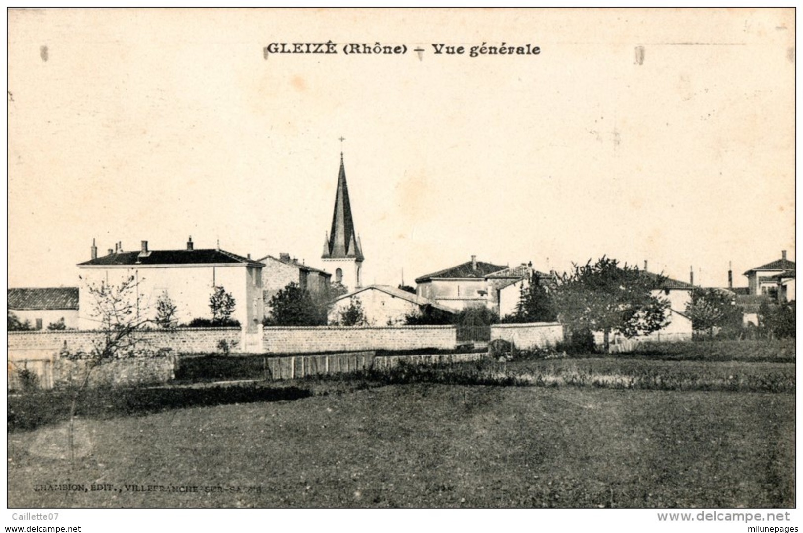 69 RHONE Vue Générale De La Ville De GLEIZE - Gleize