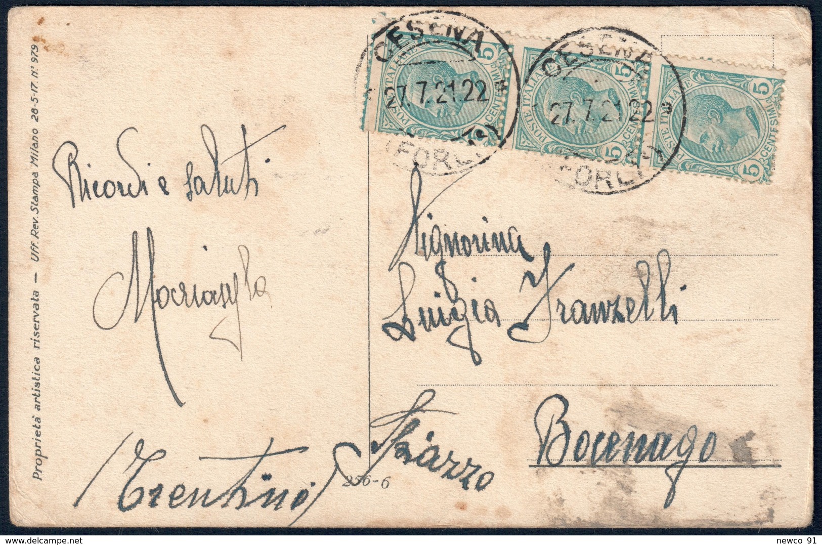 RAGAZZA CON VENTAGLIO - ILLUSTRATORE NANNI - VIAGGIATA: CESENA 27.7.1921 - Nanni