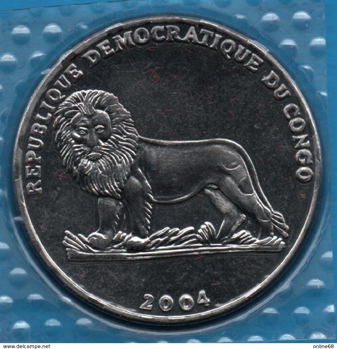 CONGO 1 FRANC 2004 (Jean Paul II) Pope John Paul II's Visit KM# 21 LION - Congo (Democratische Republiek 1998)