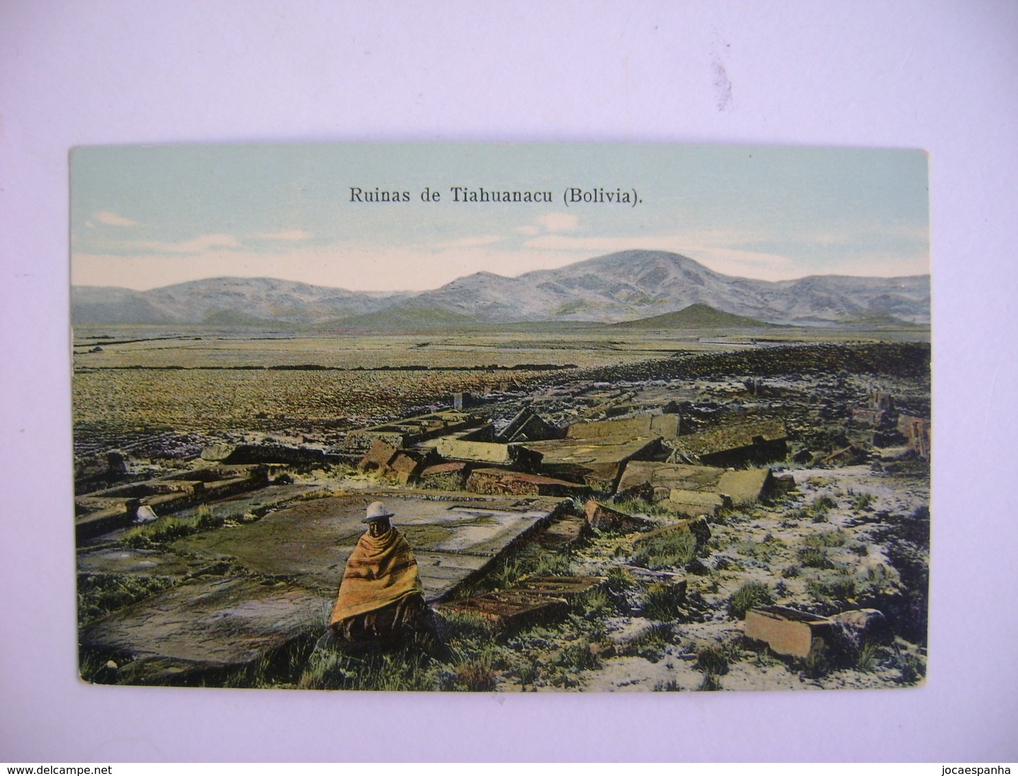 BOLIVIA - POST CARD RUINS FROM TIAHUANACU IN THE STATE - Bolivia