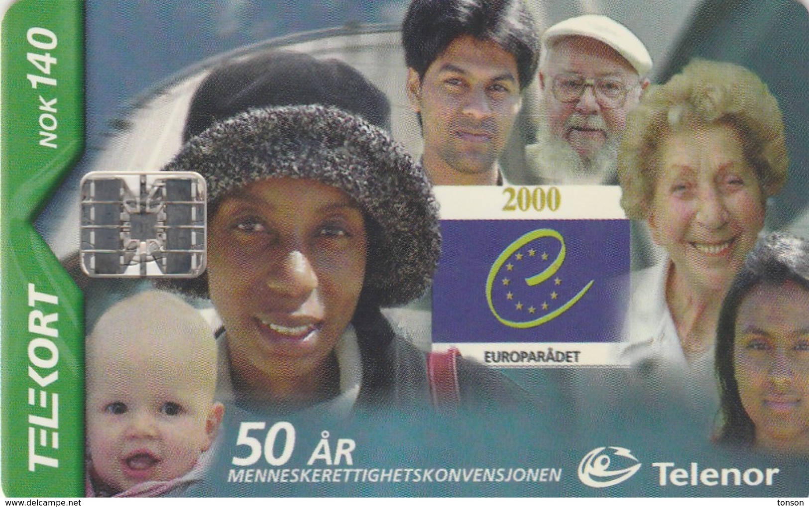 Norway, N185, Menneskerettigheter, Human Rights, CN : C08041827, 2 Scans. . - Noruega