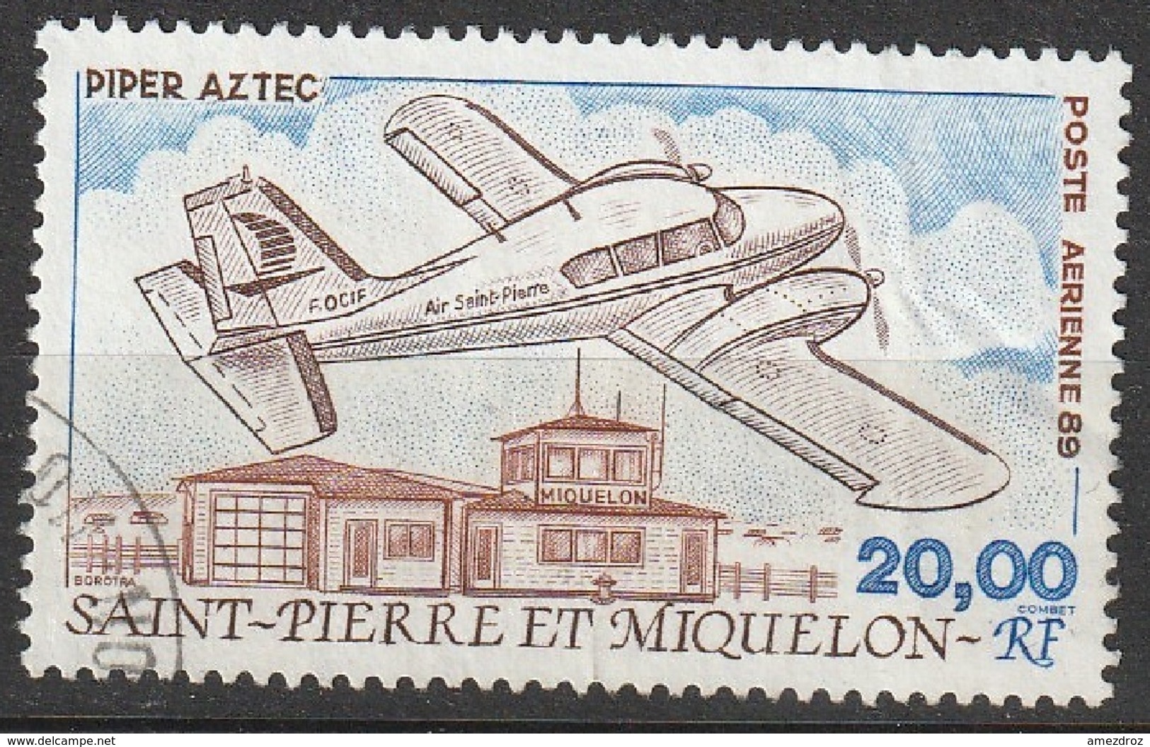 Saint-Pierre Et Miquelon PA 1989 N° 573 Avion Piper Aztec  (G13) - Gebraucht