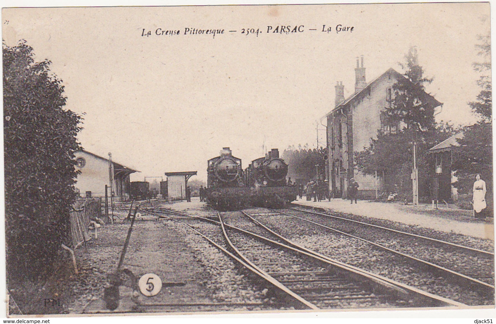 23 - La Creuse Pittoresque - PARSAC - La Gare / Locomotives Vapeur (Train) - Autres & Non Classés