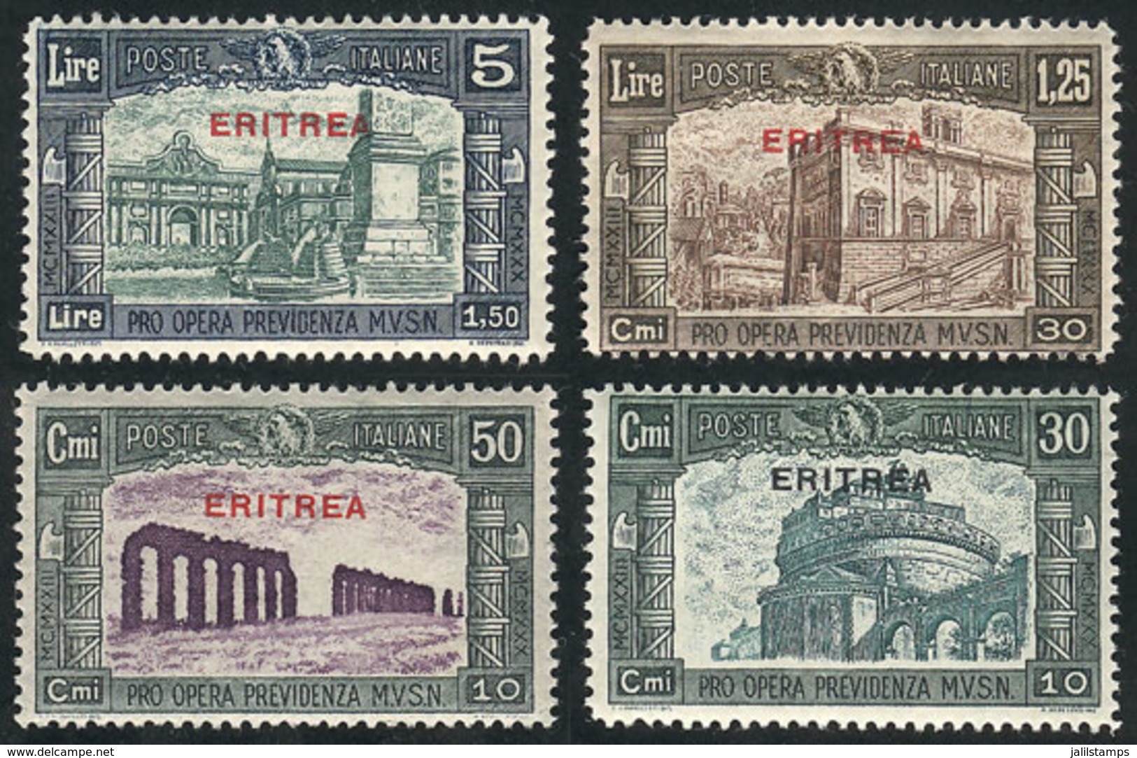 ERITREA: Sc.B29/B32, 1930 Semi-Postal, Cmpl. Set Of 4 Values, Mint Lightly Hinged, Fine To VF Quality! - Eritrea