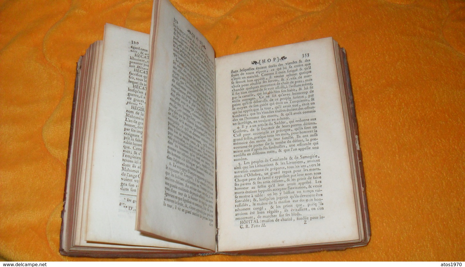 LIVRE TRES ANCIEN DE 1770...TOME SECOND DICTIONNAIRE HISTORIQUE DES CULTES RELIGIEUX ETABLIS DANS LE MONDE DEPUIS SON OR - Dictionaries