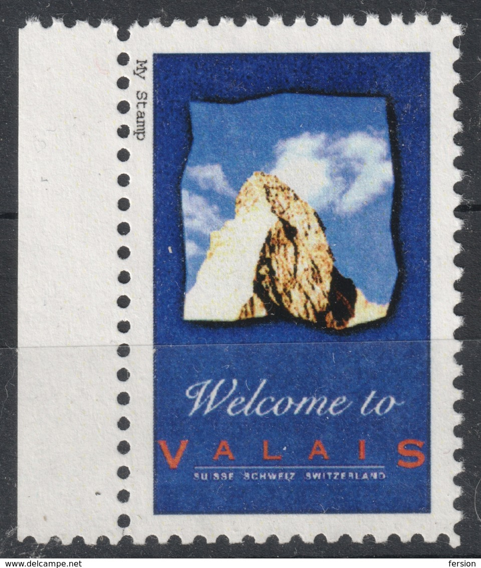 Switzerland VALAIS Matternhorn Mountain TOURISM LABEL CINDERELLA VIGNETTE 1990's Hungary MNH My Stamp - Autres & Non Classés