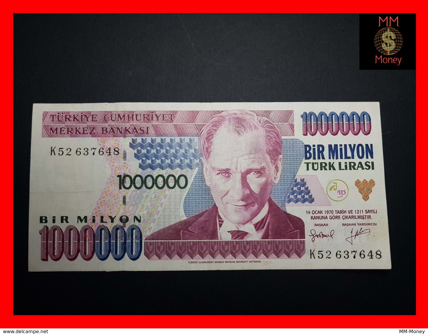 TURKEY 1.000.000   1000000 Turk Lirasi  1995 P. 209 A VF++ - Turquia