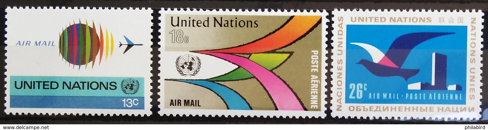 NATIONS-UNIS  NEW YORK                   PA 19/21                    NEUF** - Luftpost