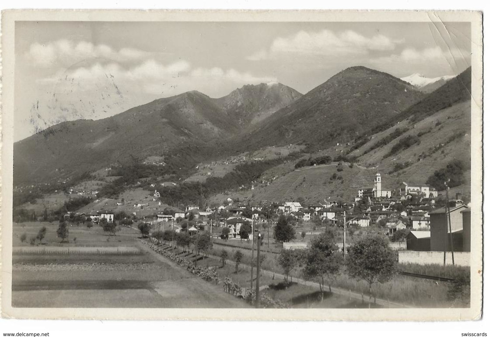 GORDOLA: Bahnlinie Mit Dorf 1951 - Gordola