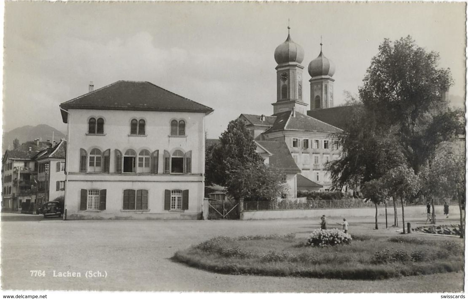 LACHEN: Passage Am See Mit Oldtimer ~1935 - Lachen