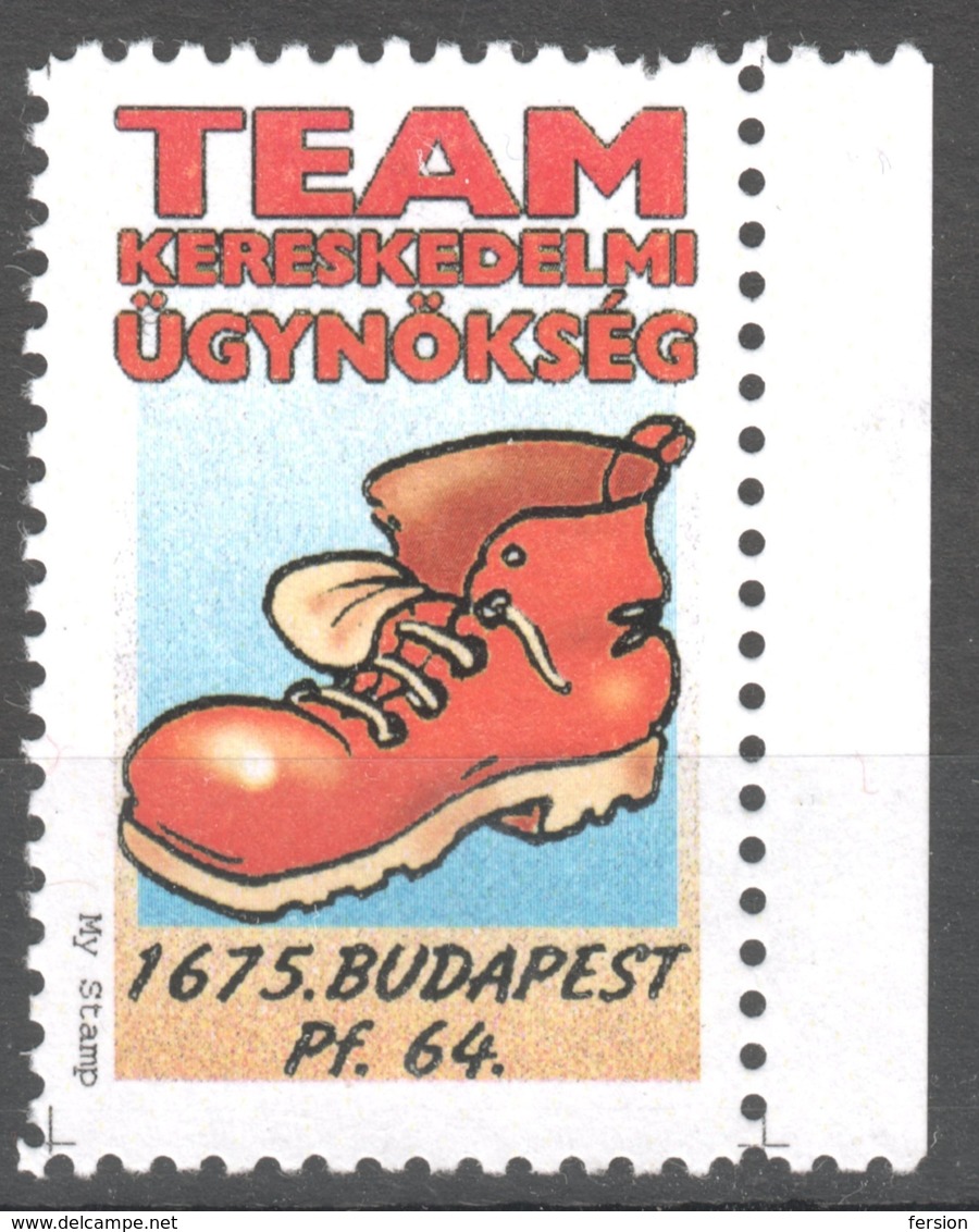 Boot Shoes - TEAM Advertising Agency - LABEL CINDERELLA VIGNETTE 1995 Hungary - MNH My Stamp - Other & Unclassified