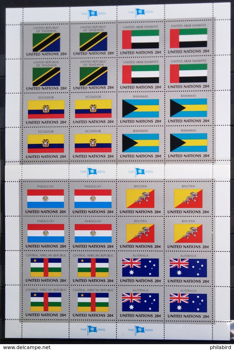 NATIONS-UNIS  NEW YORK                   N° 416/431          4 FEUILLES                   NEUF** - Nuevos